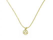 AA Small Symbol Pendant Necklace in 14k or Sterling Silver